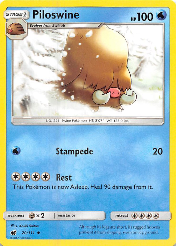 Piloswine card artwork