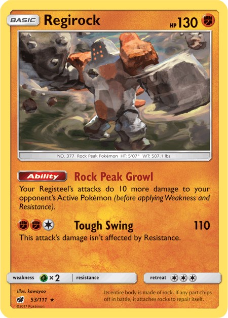 Regirock card artwork