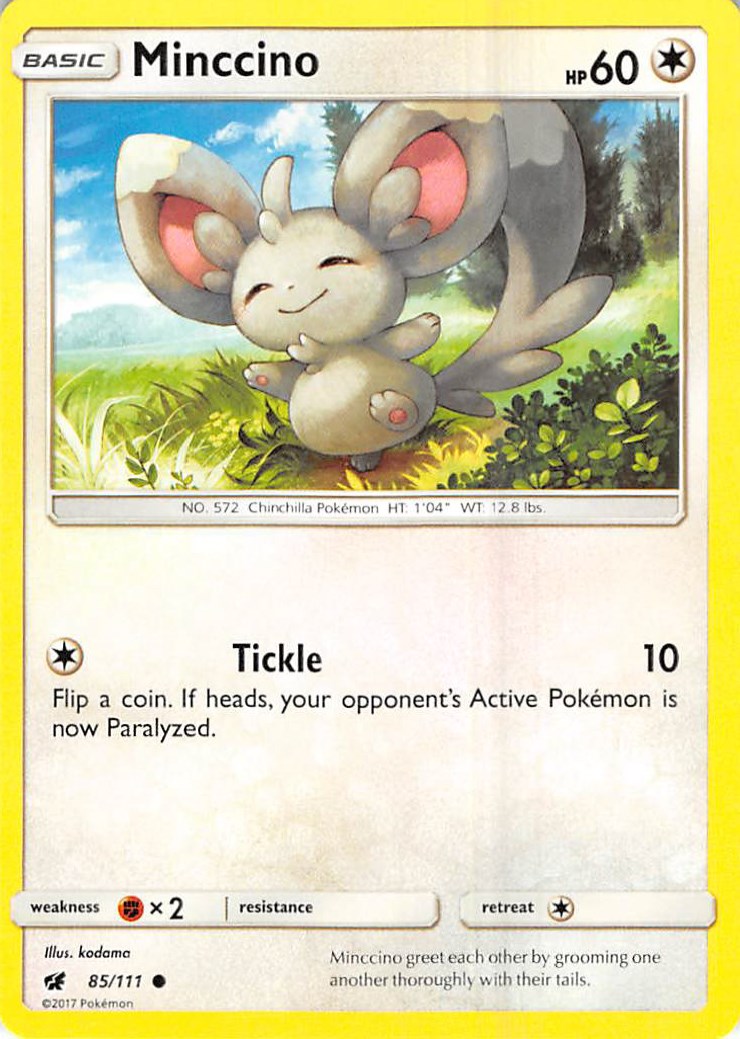 Minccino - Pokémon Normal Comum - 109/124- Pokemon Card Game