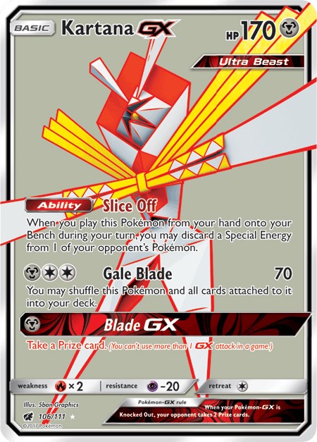 Kartana GX - Pokemon Crimson Invasion FULL ART Holo Foil Ultra