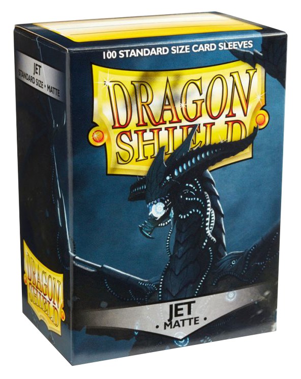 10 Packs Dragon Shield Matte Jet Standard Size 100 ct Card Sleeves Display Case 