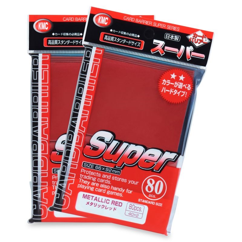 KMC Card Barrier Super Series Metallic Red (80Pack) KMC Card