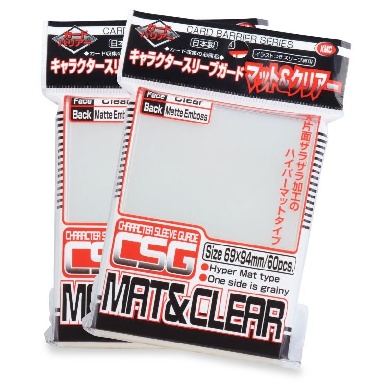 60 for sale online KMC Sleeves CG1492 Deck Protectors Character Guard Clear With Gold Pack 