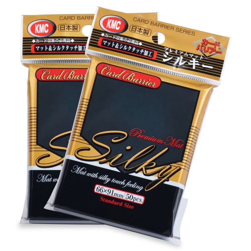 200 Sleeves Total Packs Of KMC Black Silky Matte Sleeves 4 50ct 