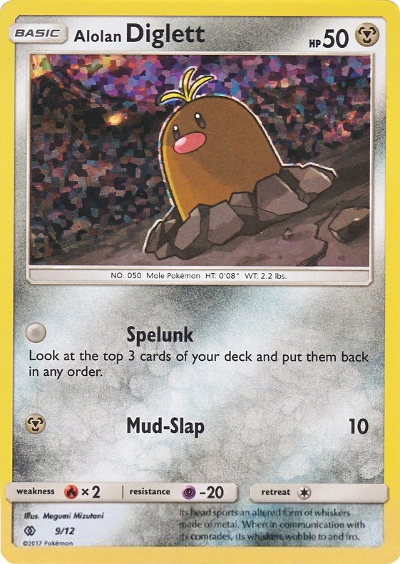Alolan Diglett - 9/12 card artwork