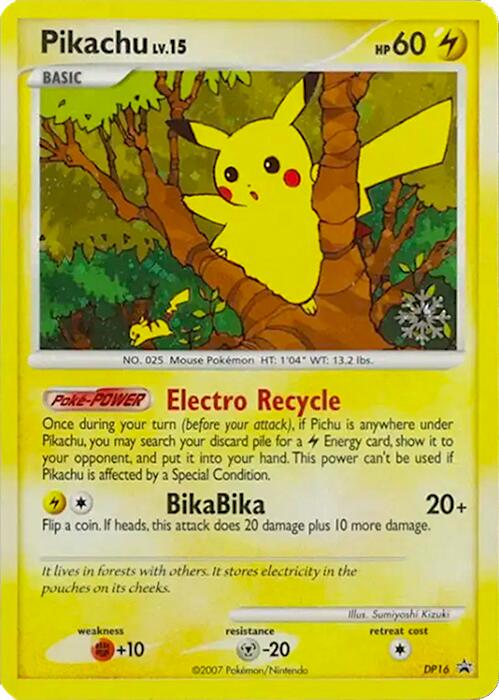 Pikachu - DP16 card artwork