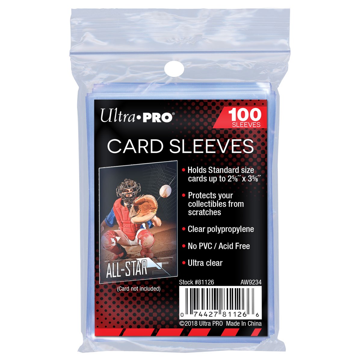 Ultra Pro Soft Card Sleeves Standard 100 Pack Ultra Pro Card 
