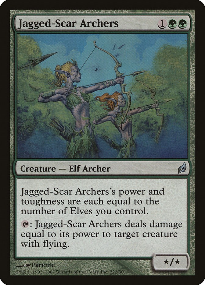 Jagged-Scar Archers Near Mint Normal English Magic Card Lorwyn MTG TCG 
