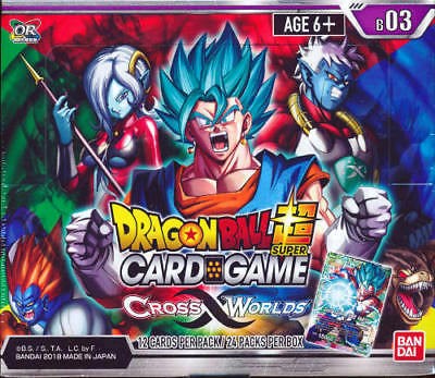 Cross Worlds Factory Sealed Booster Box Dragon Ball Super Card Game 