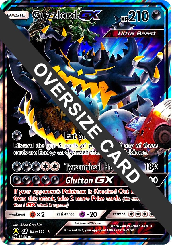 Guzzlord GX 63/111 grande carte pokemon en Anglais