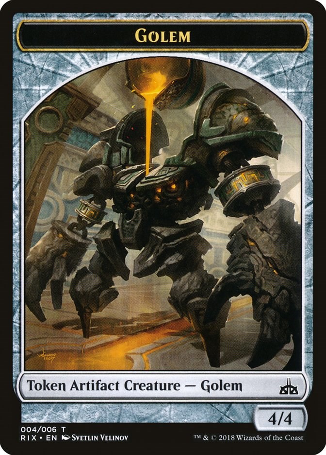 Golem Token (004) Rivals of Ixalan Magic The Gathering