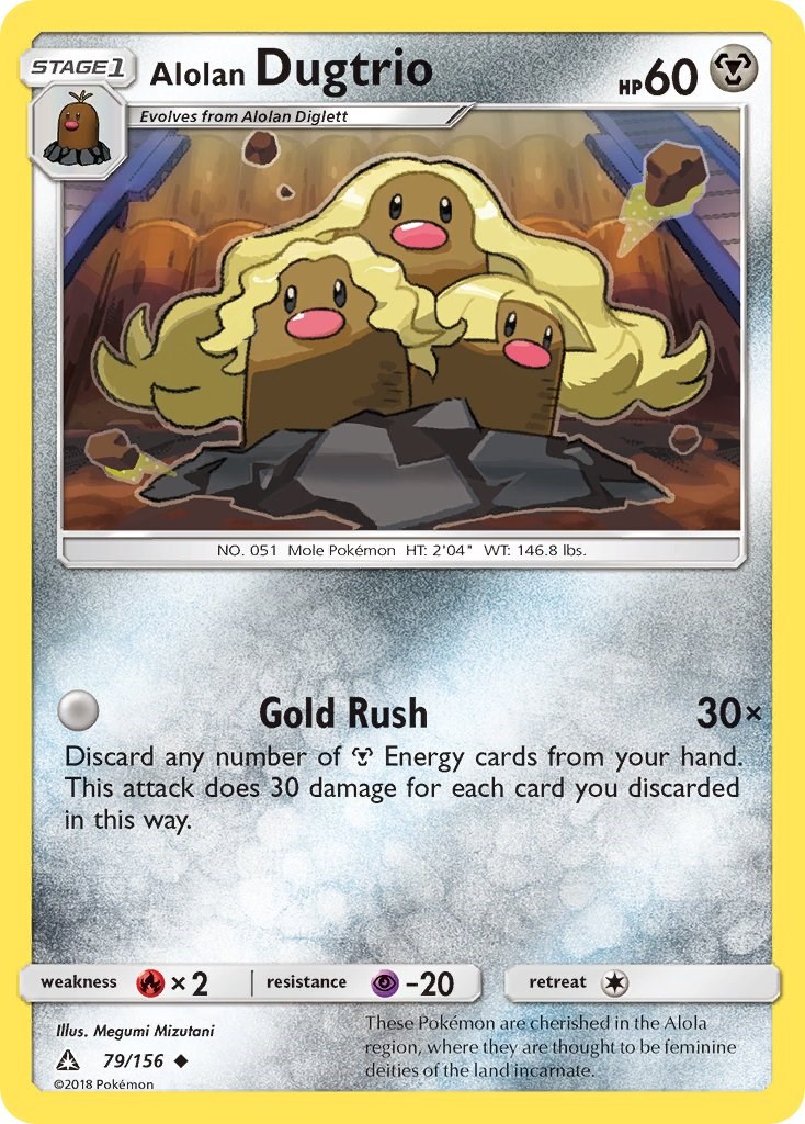 Alolan Dugtrio card artwork