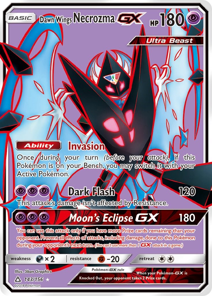 Mavin  Dawn Wings Necrozma GX, Mewtwo EX, Lunala GX Pokemon Cards