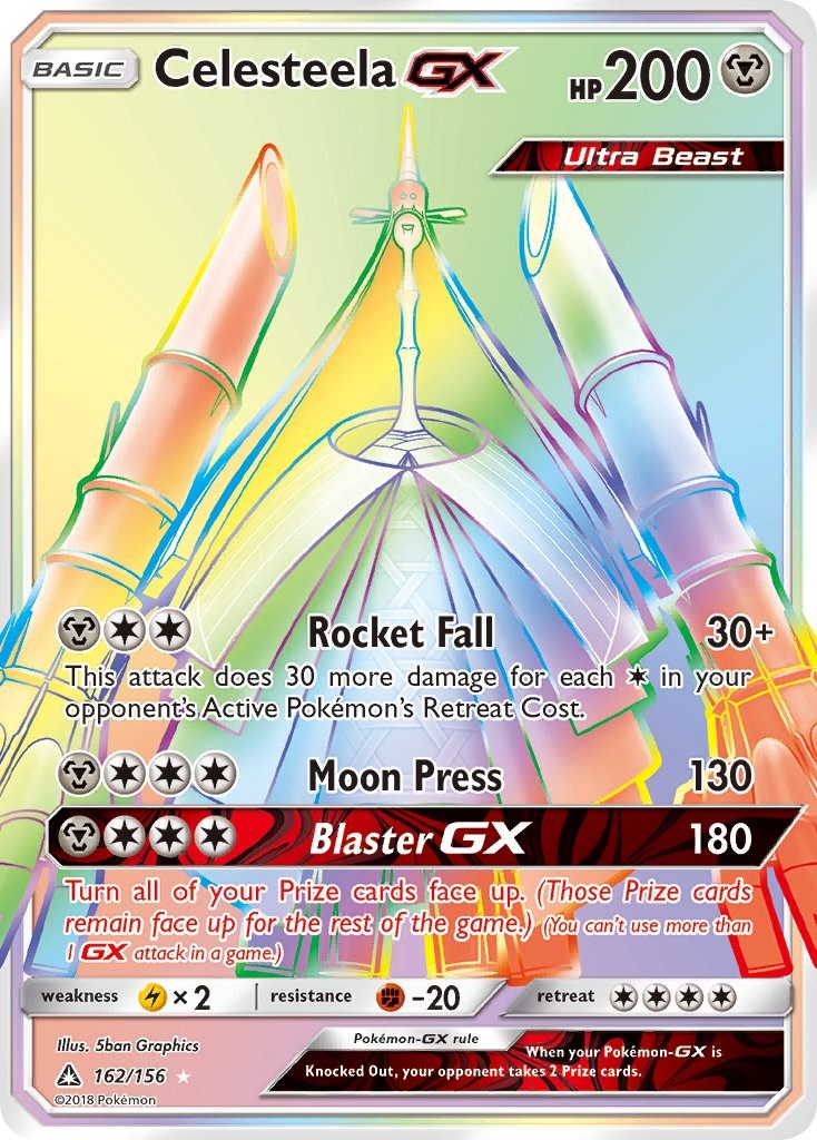 Celesteela GX - 162/156 - Secret Rare - Pokemon Singles » SM - Ultra Prism  - Full Grip Games