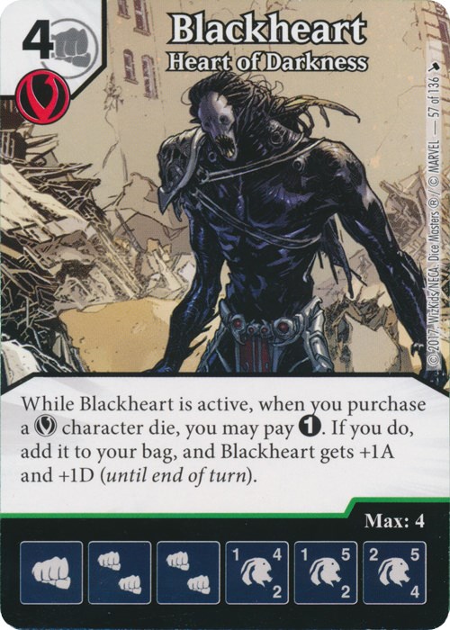 Blackheart - Heart of Darkness - The Mighty Thor - Dice Masters