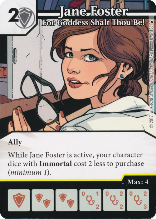 Jane Foster For Goddess Shalt Thou Be The Mighty Thor Dice Masters 6555