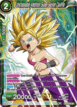 Unstoppable Ambition Super Saiyan Caulifla - Cross Worlds - Dragon Ball ...