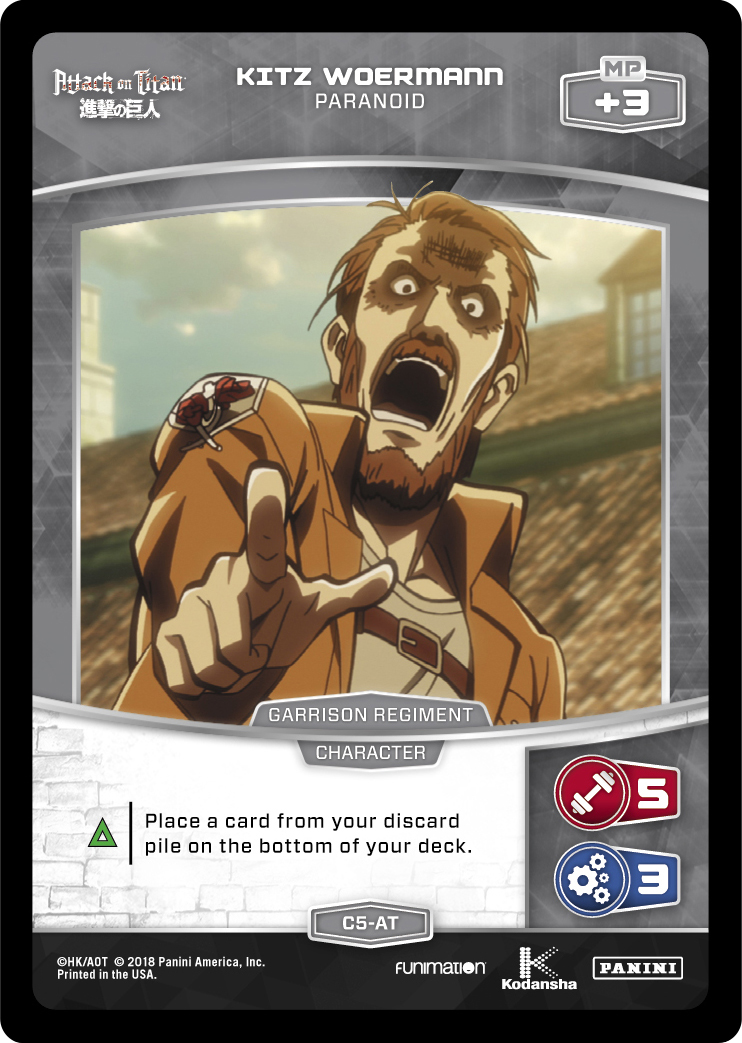 Kitz Woermann - Paranoid - Attack on Titan - MetaX TCG