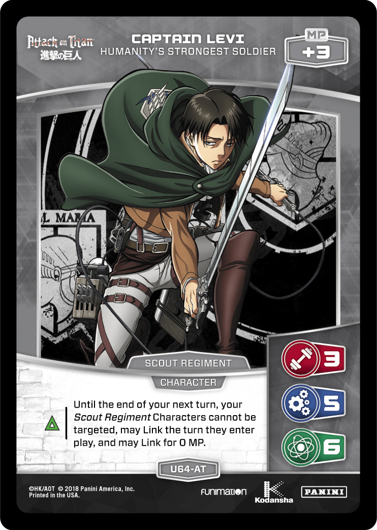 Captain Levi - Humanity's Strongest Soldier (U64-AT) - Attack on Titan -  MetaX TCG