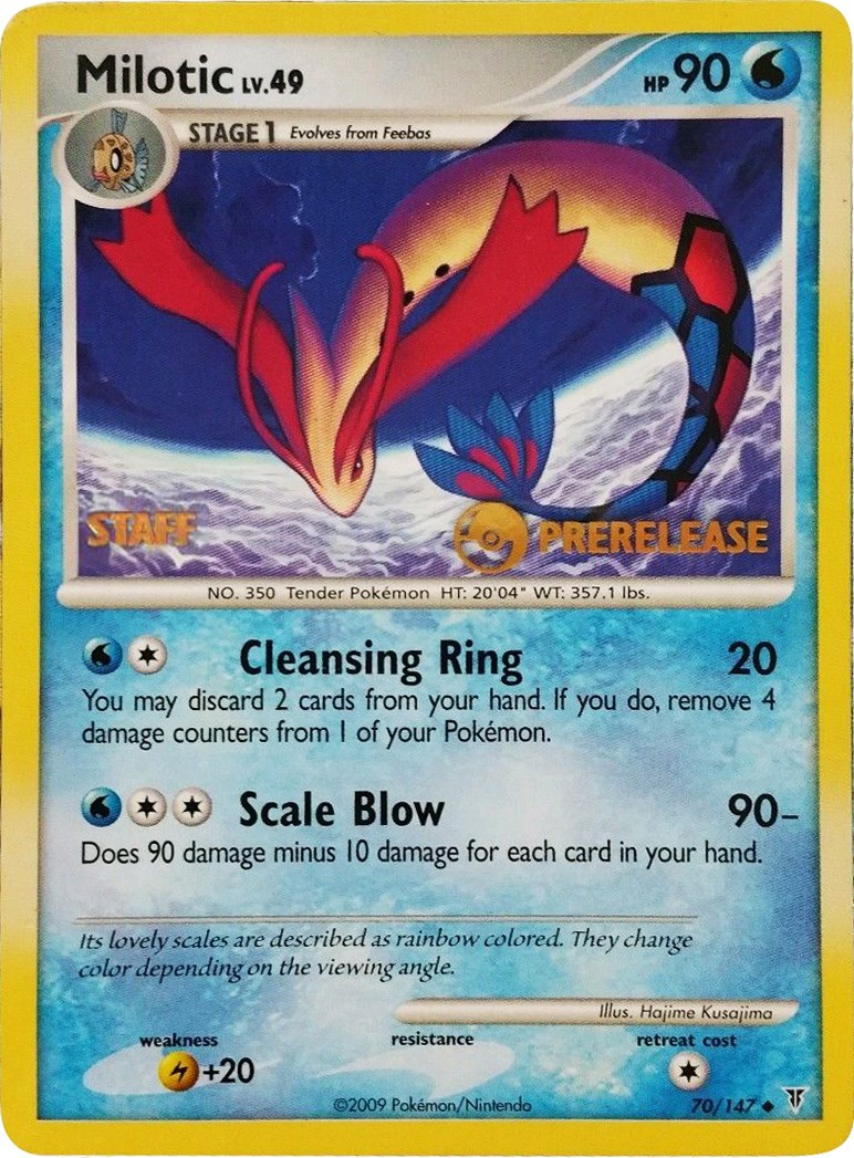Milotic - 70/147 (Prerelease) [Staff] card artwork