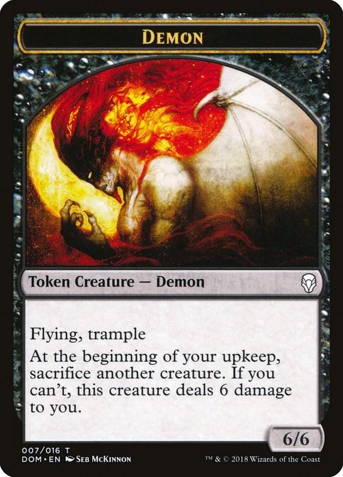 Demon Token Dominaria Magic The Gathering