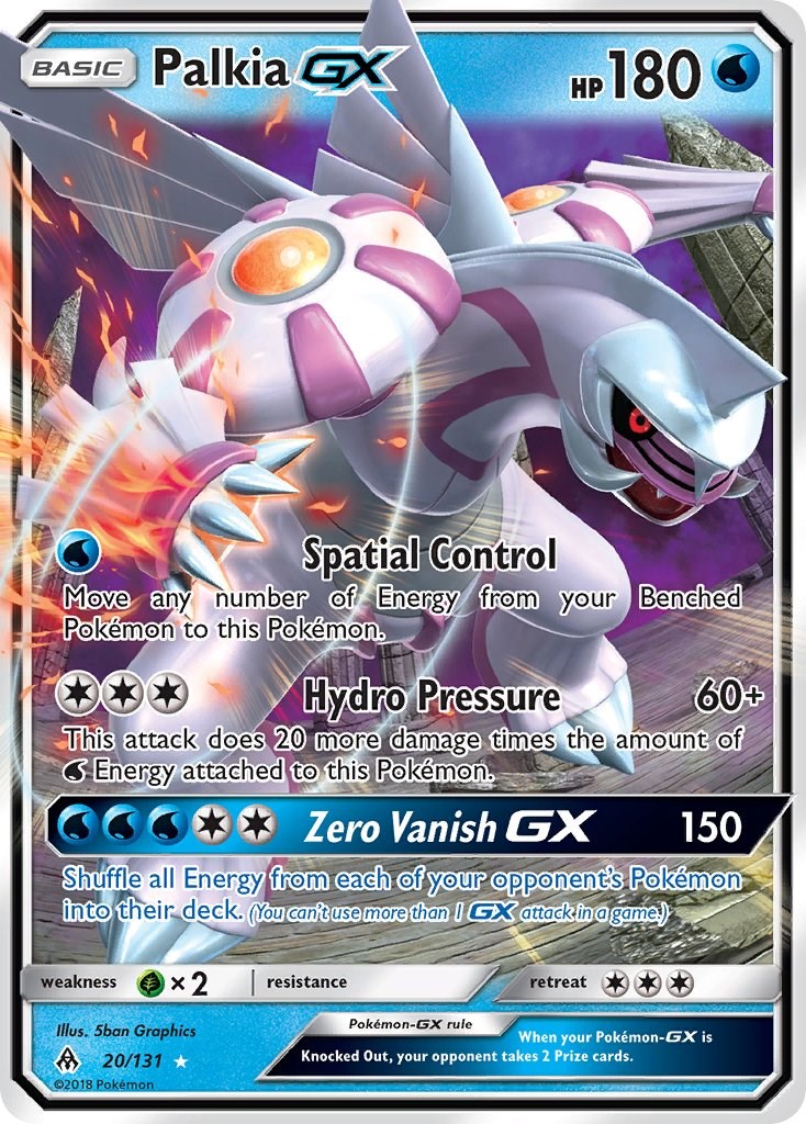 Palkia GX - 132/131 - Secret Rare - Pokemon Singles » Sun & Moon Sets »  Forbidden Light - Spell Bound