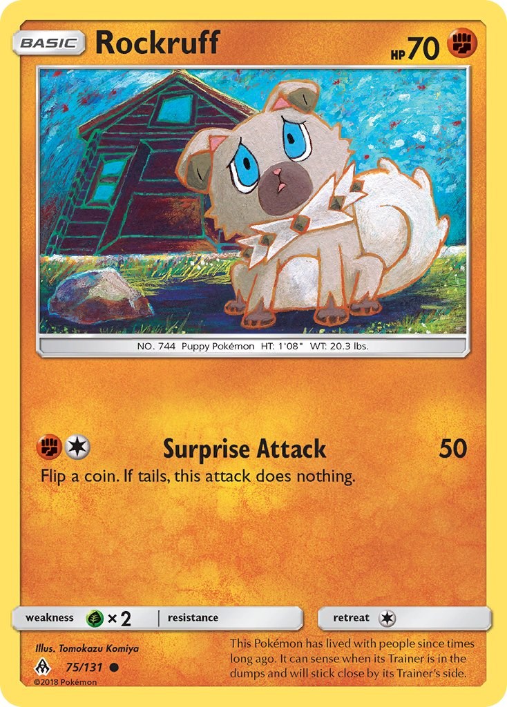 Rockruff card artwork