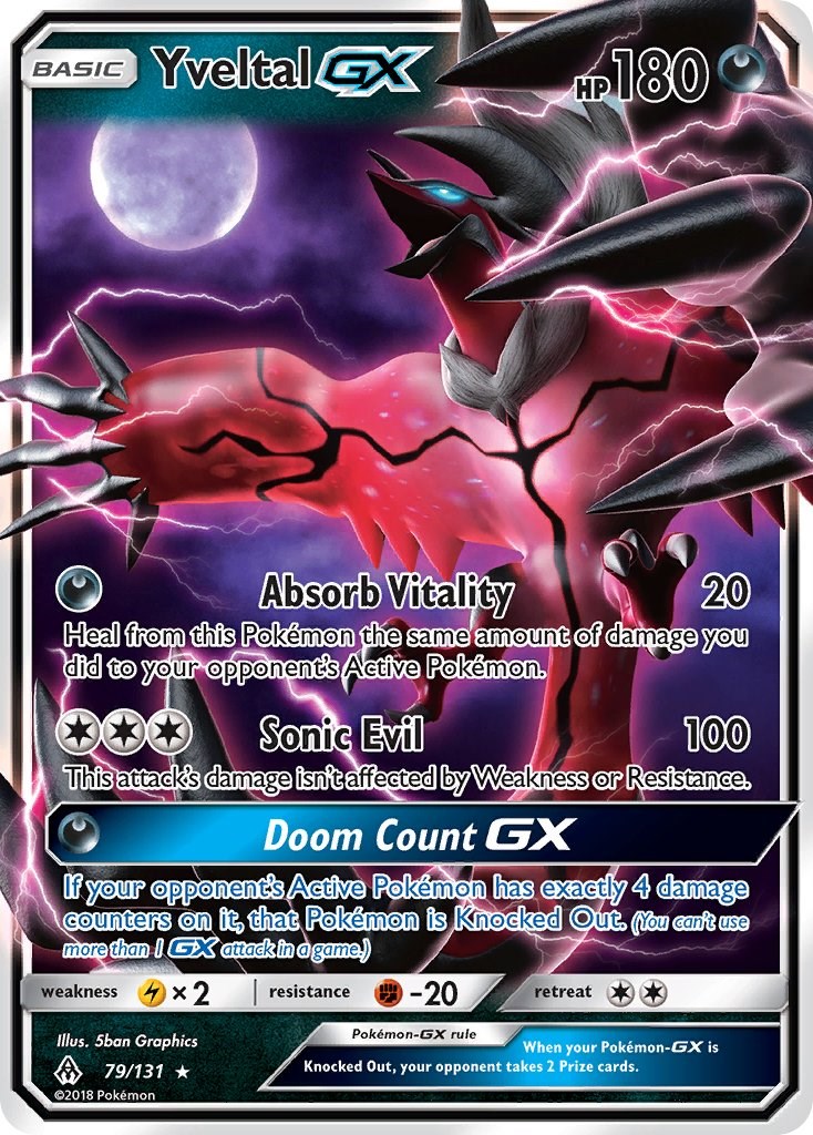 Carta Pokémon Lendário Yveltal Gx Luz Proibida no Shoptime