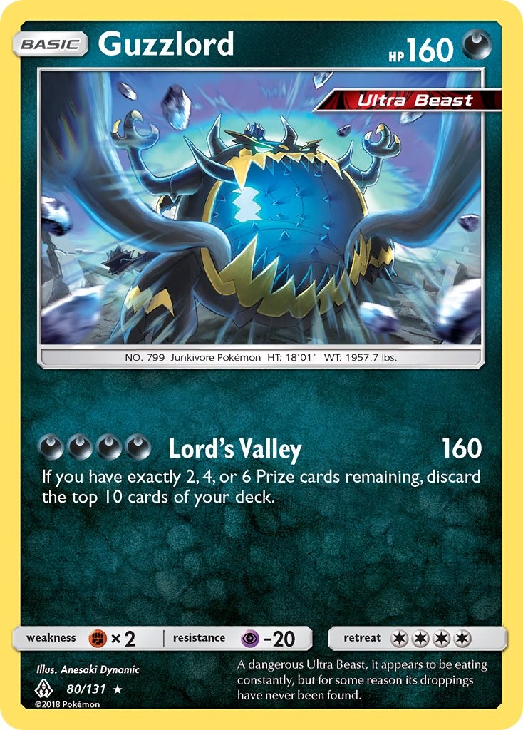 Pokemon SM Forbidden Light Card: Guzzlord - Ultra Beast - 80/131