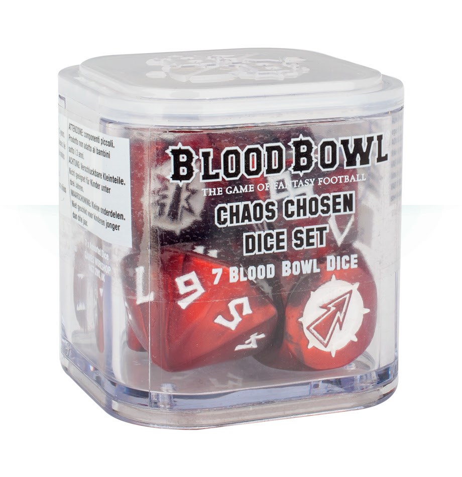 Blood Bowl Chaos Chosen Dice Set (7Pack) Warhammer Game Accessories