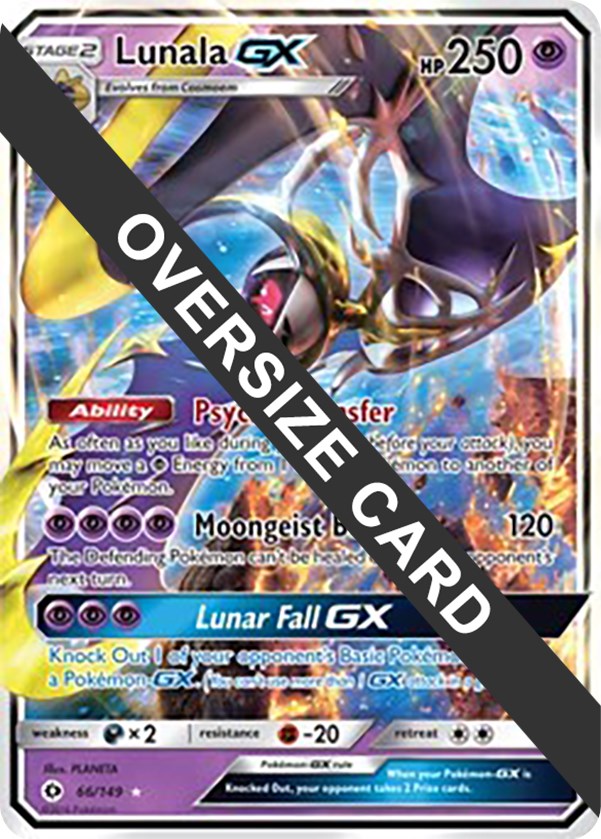 Pokemon Ultra Rare Full Art Lunala GX Card 66/149 Sun Moon NM/M