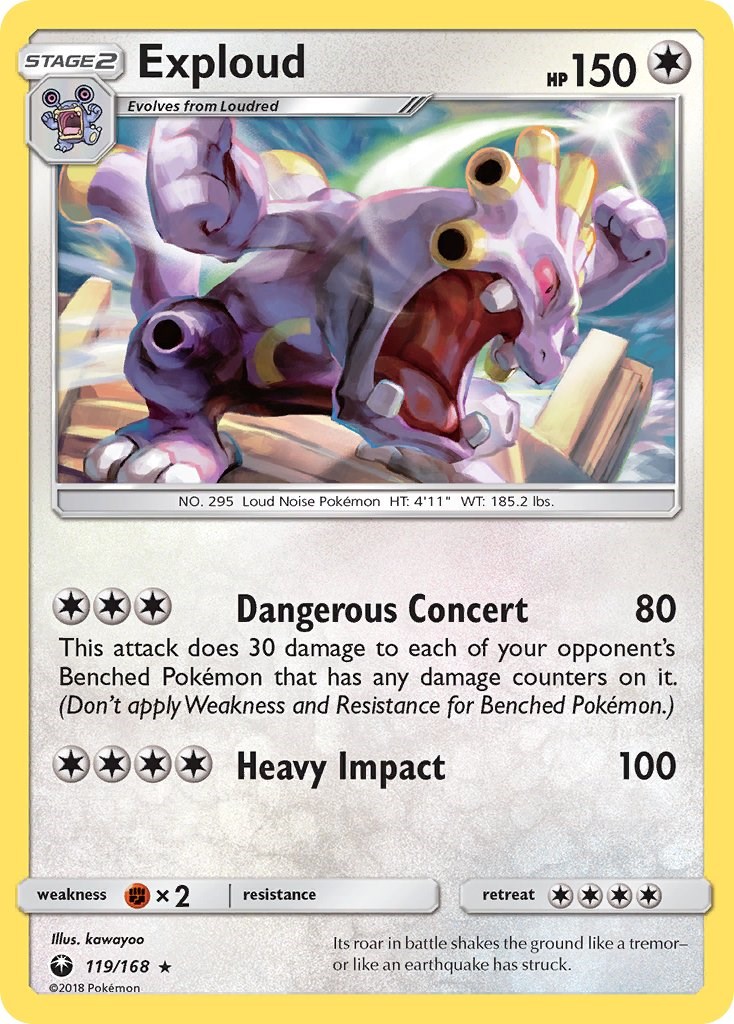 Exploud - Pokémon Normal Raro - 85/119 - Pokemon Card Game