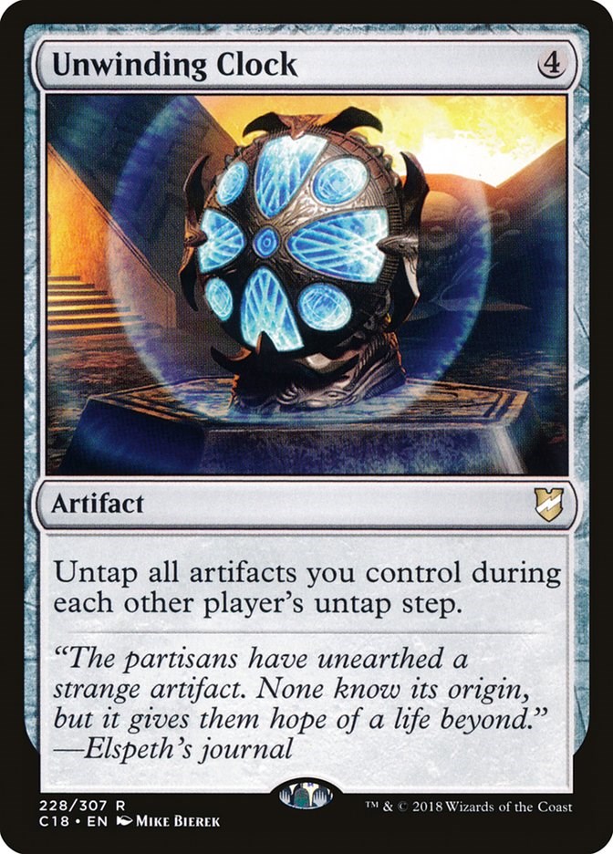 Unwinding Clock Commander 2018 Magic The Gathering