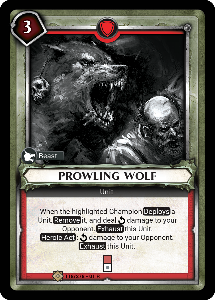 Prowling Wolf (Claimed) - Wave 1 - Warhammer Age of Sigmar Champions TCG