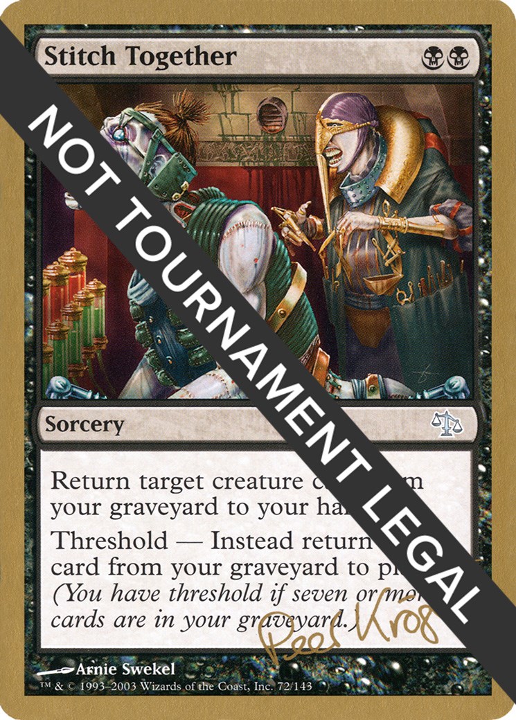 Stitch Together 2003 Peer Kroger (JUD) World Championship Decks