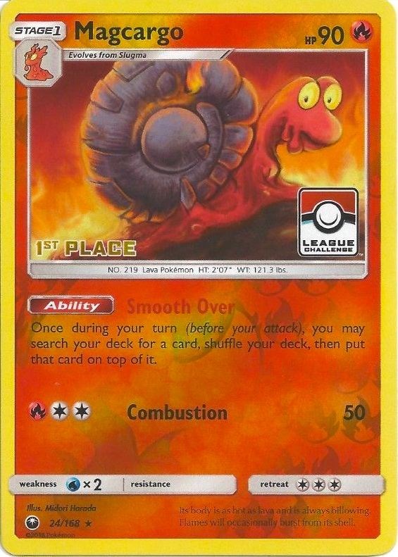 Magcargo - 24/168 (League Challenge) [1st Place] card artwork
