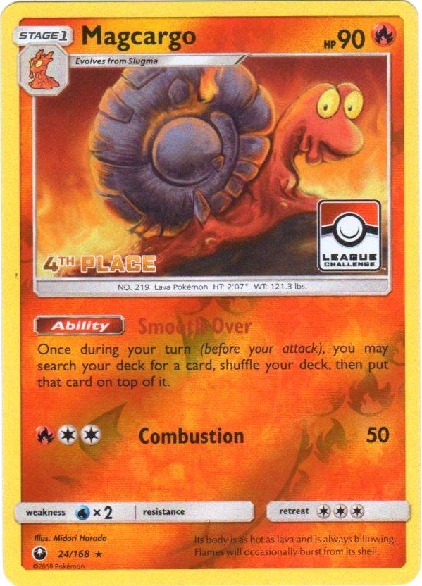 Magcargo - 24/168 (League Challenge) [4th Place] card artwork