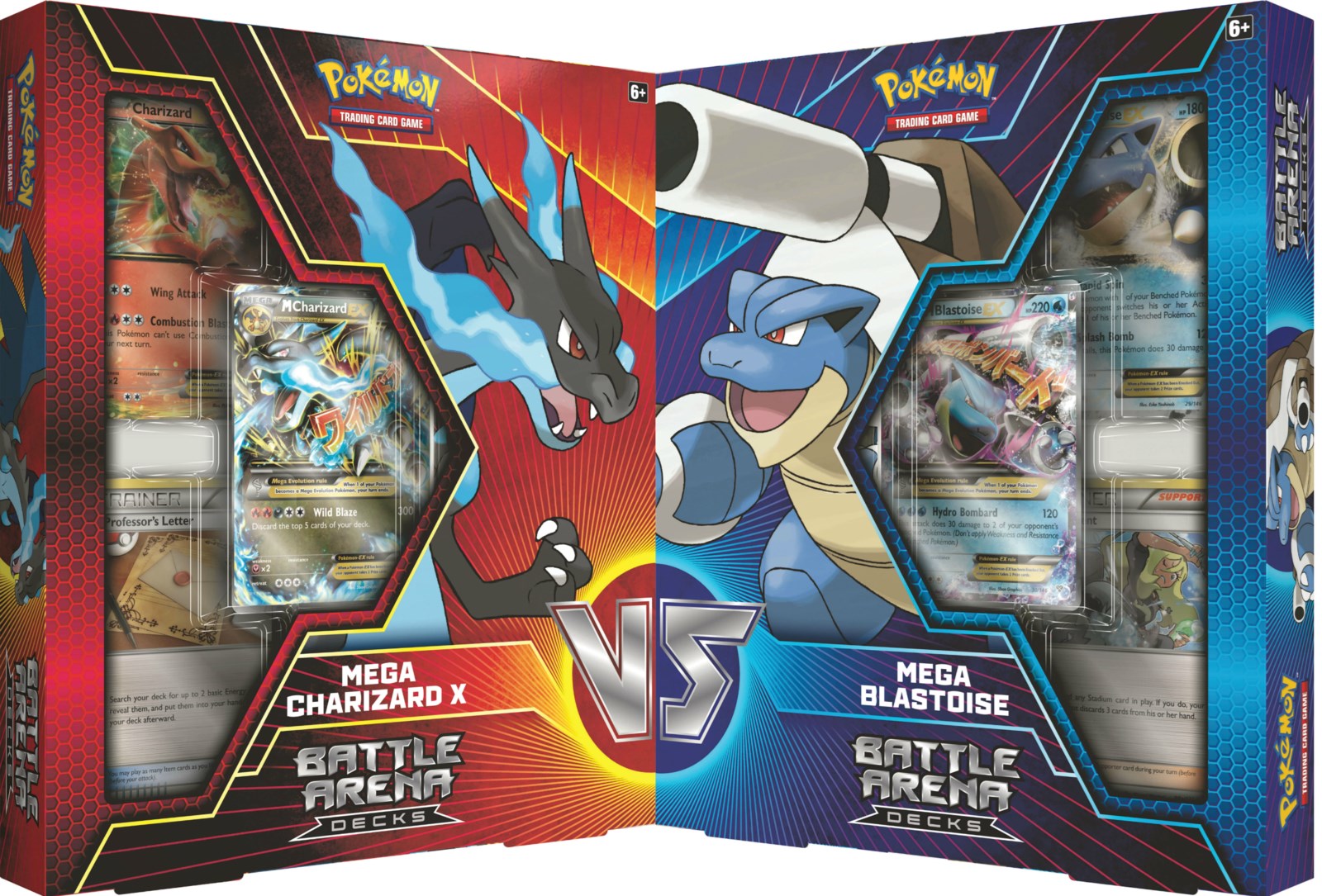 Box Pokémon: Mega Charizard X Mega Balastoise - Copag