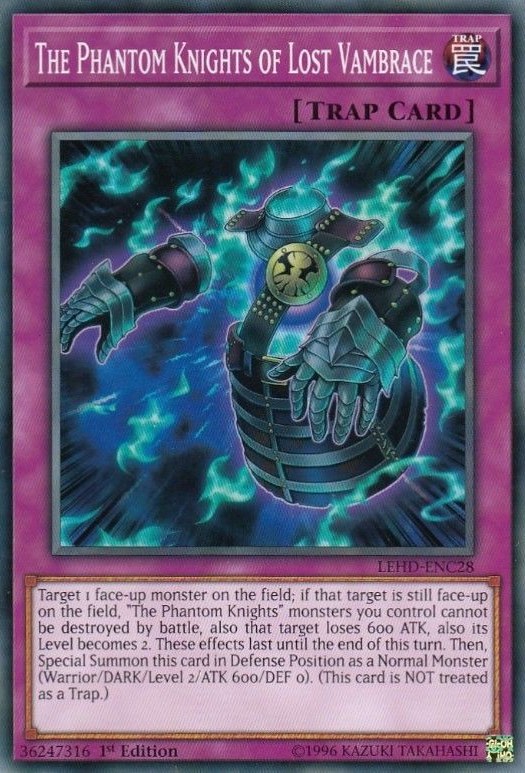 Yu-Gi-Oh! The Phantom Knights Of Lost Vambrace – Sammelkarte Common 1st Edition – Aus Legendary Hero Decks
