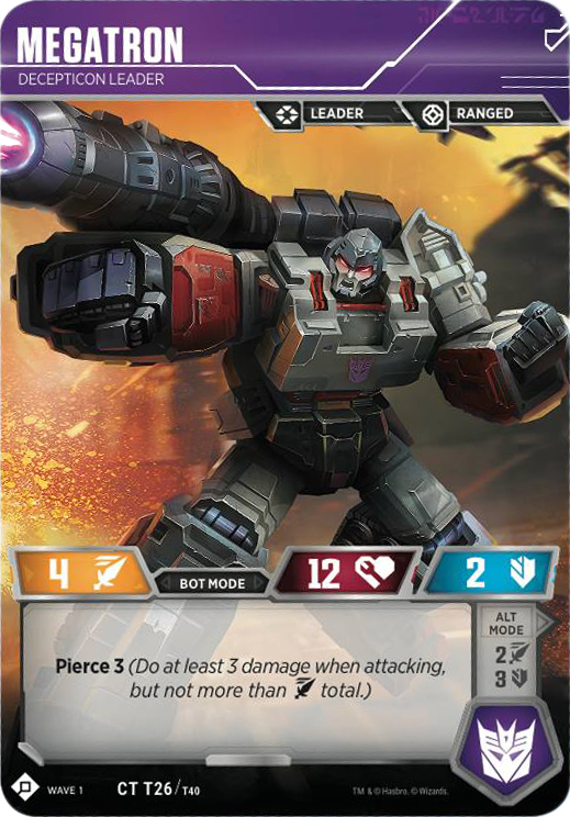 Megatron - Decepticon Leader - Wave 1 - Transformers TCG