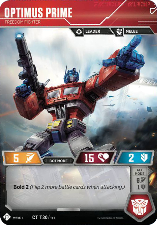 Transformers tcg optimus prime battlefield deals legend