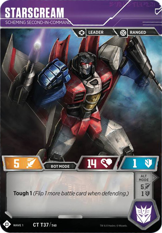 Starscream - Scheming Second-in-Command - Wave 1 - Transformers TCG