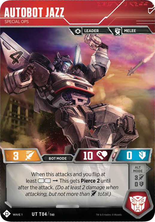 Autobot Jazz - Special Ops - Wave 1 - Transformers TCG