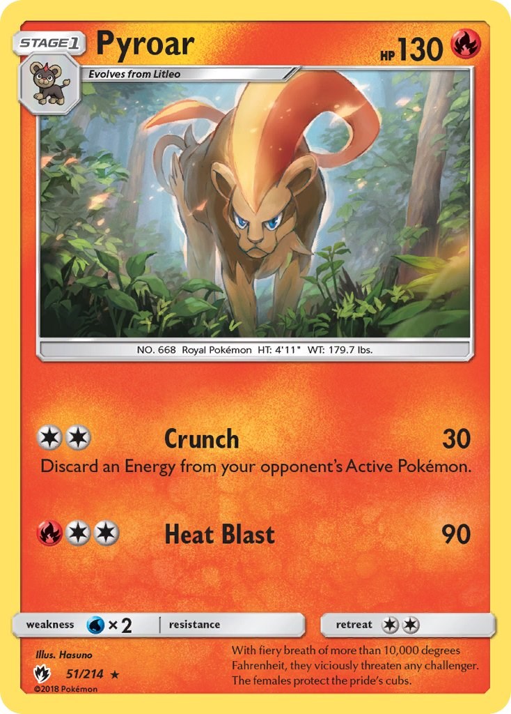 Pyroar card artwork