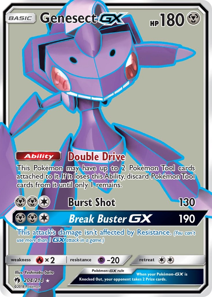 Carta Pokémon Genesect Gx Lendário + Brindes