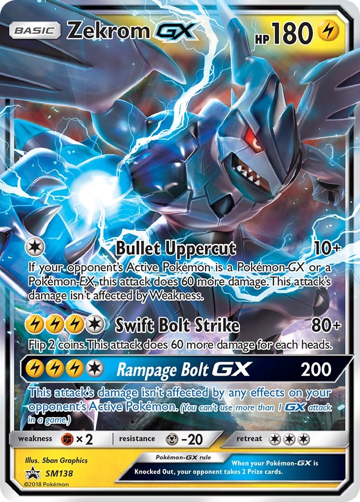 Zekrom Pokemon Card sm8b 037 Japanese GX Ultra Shiny F/S