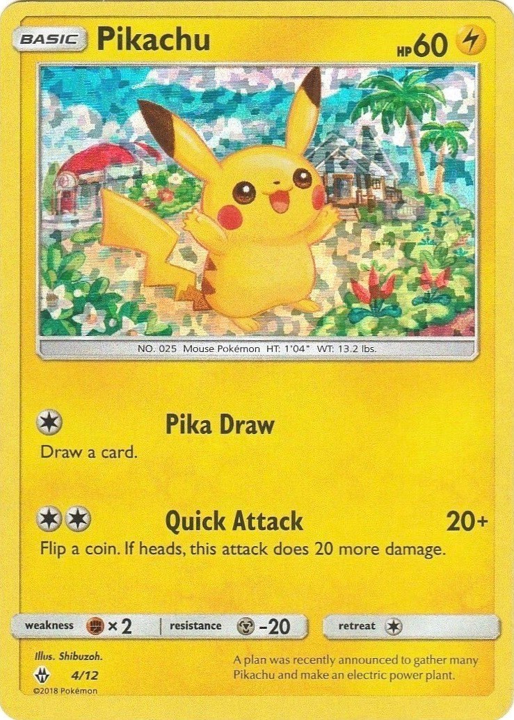 Pikachu Mc Donalds Carta Pokemon - Pikachu Foil