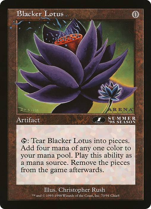 Blacker Lotus (Arena League) - Oversize Cards - Magic: The Gathering