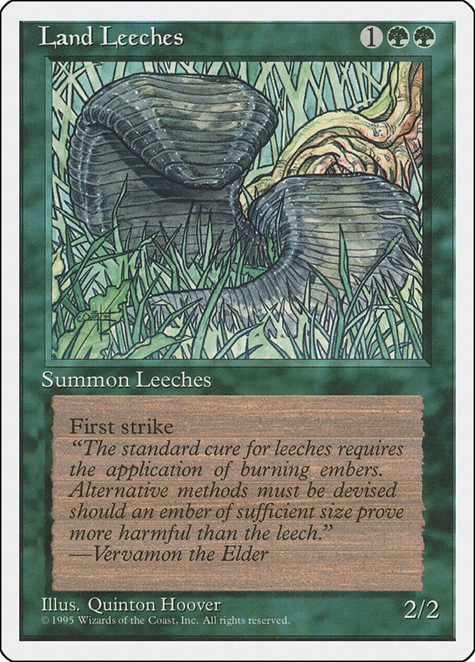 Land Leeches Fourth Edition Magic The Gathering