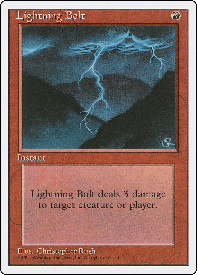 Lightning Bolt Fourth Edition Magic The Gathering